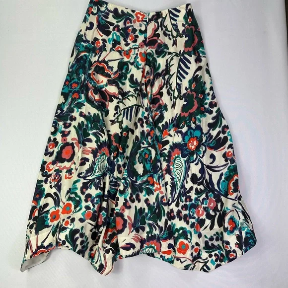 Tanya Taylor Erin silk floral skirt size 2